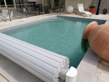 Piscine béton (hors maçonnerie) 6 x 4m PVC Armé gris clair Voguë Ardèche